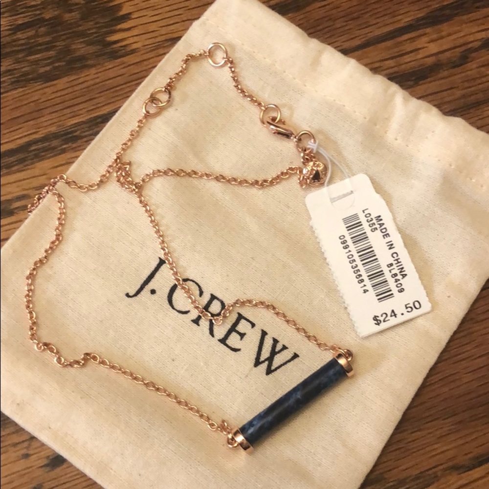 JCREW 8.5” necklace w/ 2” sage bar NEW